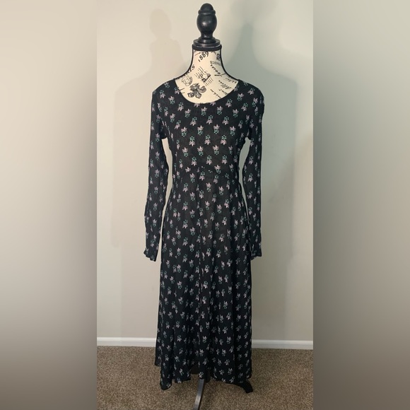 RAGA Maxi black dress with flower Size: S - Picture 1 of 15